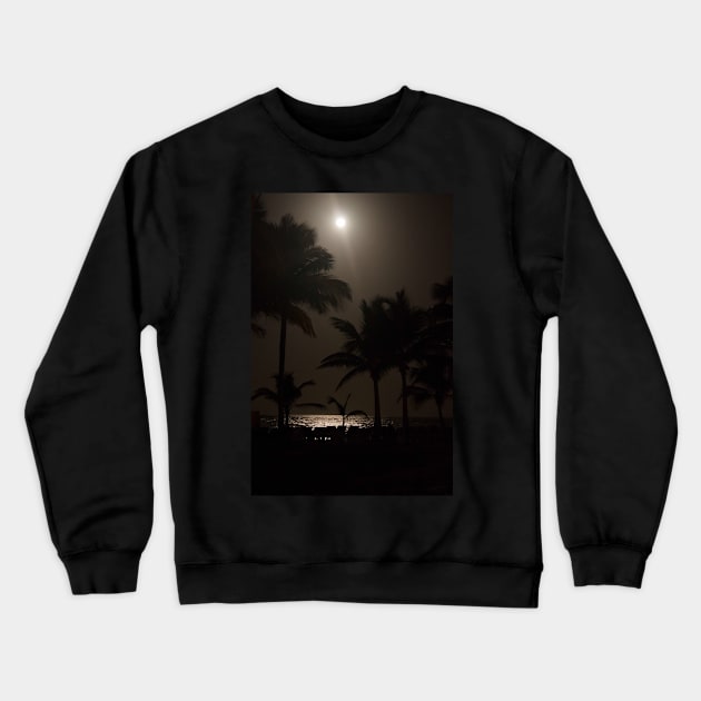 Palm Silhouette Crewneck Sweatshirt by Wenby-Weaselbee